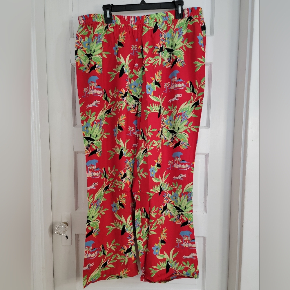 Fun Floral Red Women's Pants